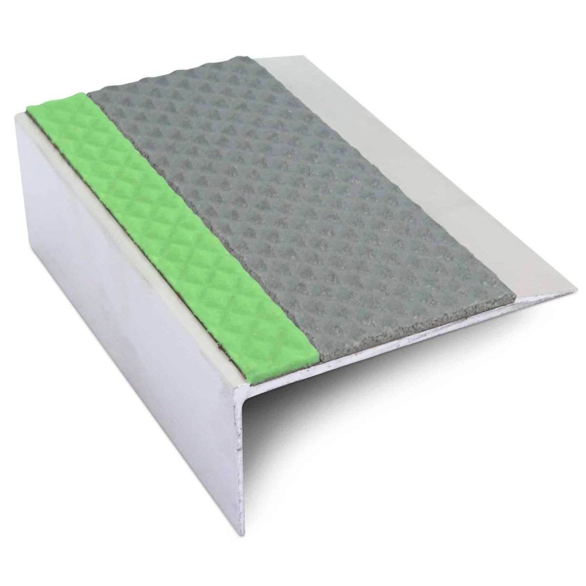 ASL15 Tredsafe 66x32mm Aluminium Non Slip Stair Nosing Edge Trim With Pvc Insert - Cayrus World of Finishing