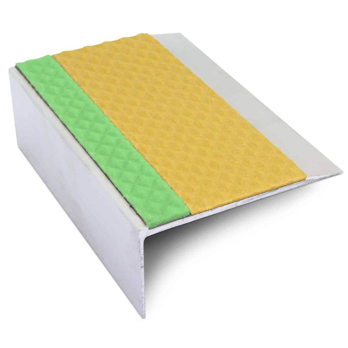 ASL15 Tredsafe 66x32mm Aluminium Non Slip Stair Nosing Edge Trim With Pvc Insert - Cayrus World of Finishing
