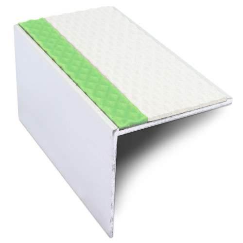 ASL19 56x55mm Tredsafe DDA Compliant Aluminium Non Slip Stair Nosing Edge Trim With Pvc Insert - Cayrus World of Finishing