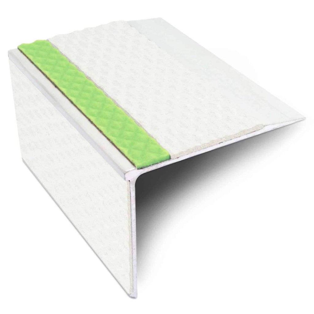 ASL27 75x58mm Tredsafe DDA Compliant Aluminium Non Slip Stair Nosing - Straight With Pvc Insert - Cayrus World of Finishing