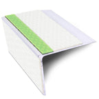ASL28 75x58mm Rakeback Tredsafe DDA Compliant Aluminium Non Slip Stair Nosing Edge Trim With Pvc Insert - Cayrus World of Finishing