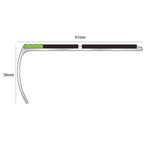 ASL29 91 x 39mm Tredsafe Aluminium Non Slip Stair Nosing Edge Trim With Pvc Insert