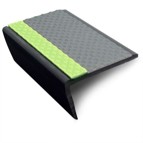 ASR - 63 x 35mm Tredsafe Non Slip Aluminator® Slimline PVC Stair Nosing