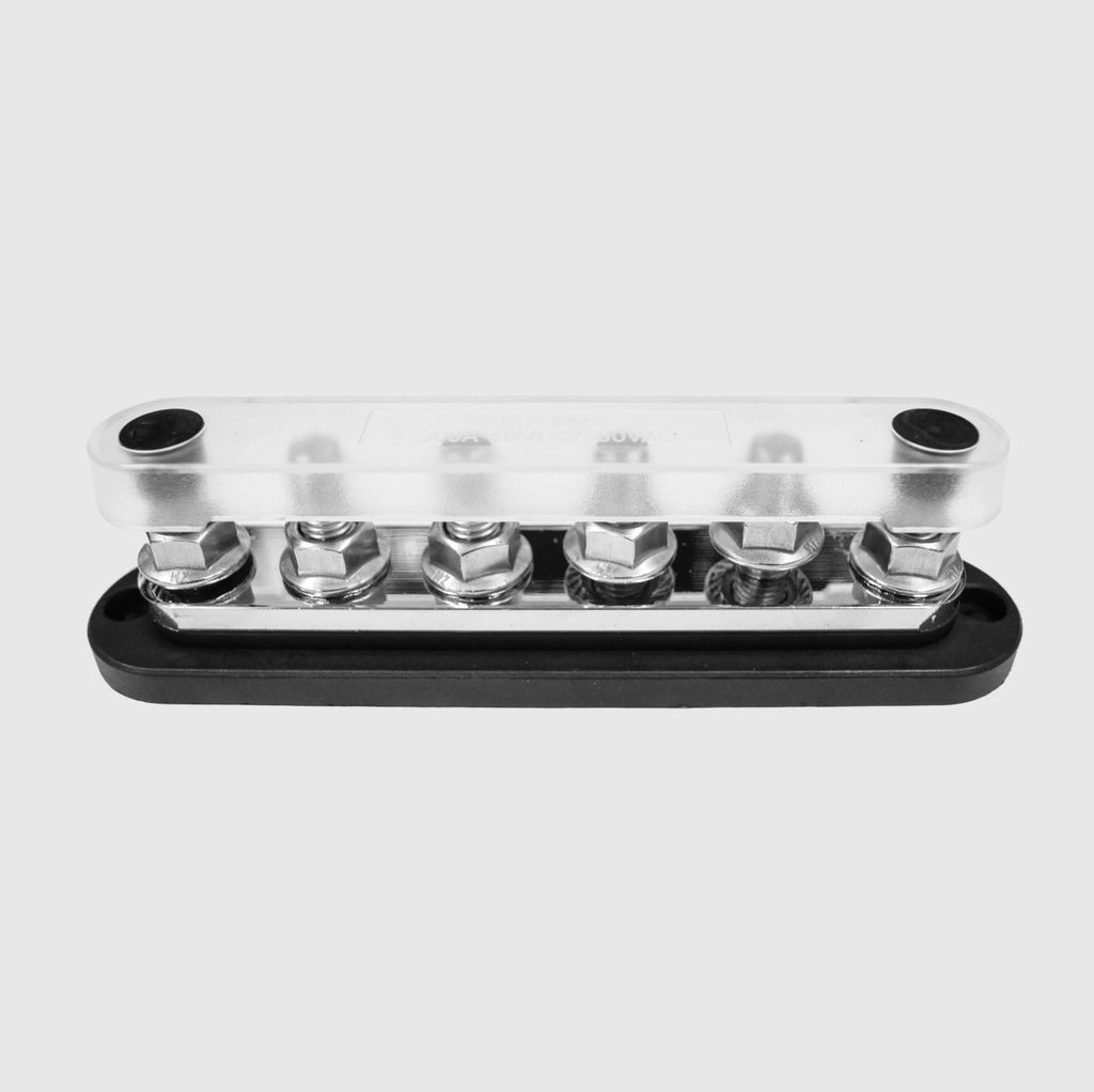 Exotronic 150A Black 6x M6 Stud Busbar with Cover