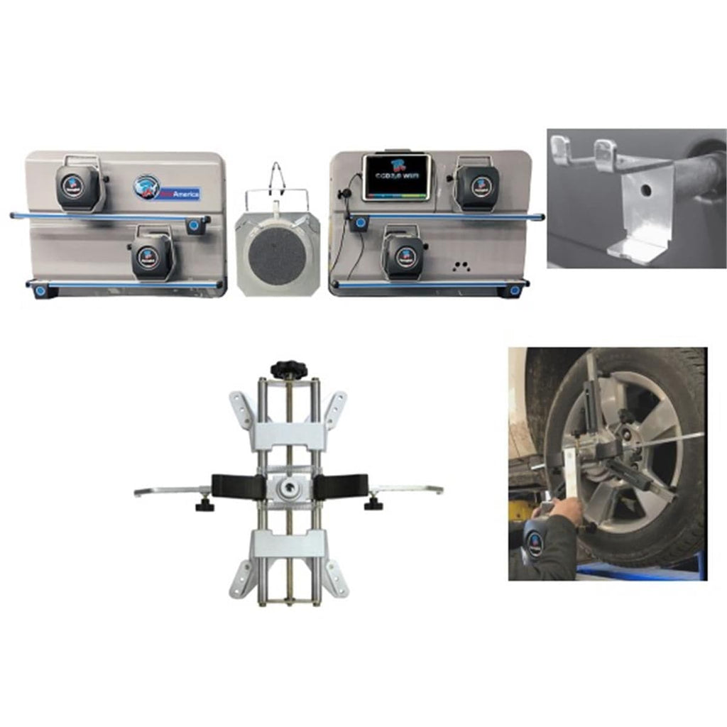 Atlas Edge TD2.0 Deluxe WiFi Wheel Alignment System with 8-Camera Optical Sensors, Turntables and 4-Point Wheel Clamps