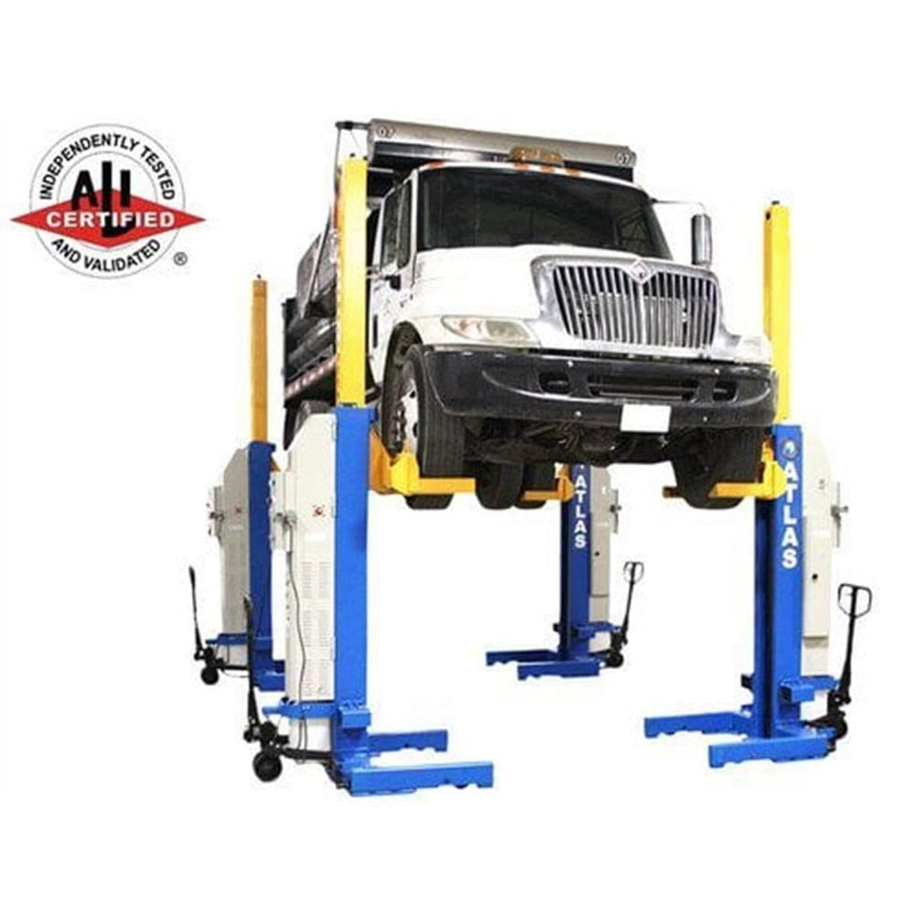 Atlas Maxima ML-4034BC ALI Certified Battery-Powered Mobile Column Lift, 4-Column 74,000 lb. Capacity