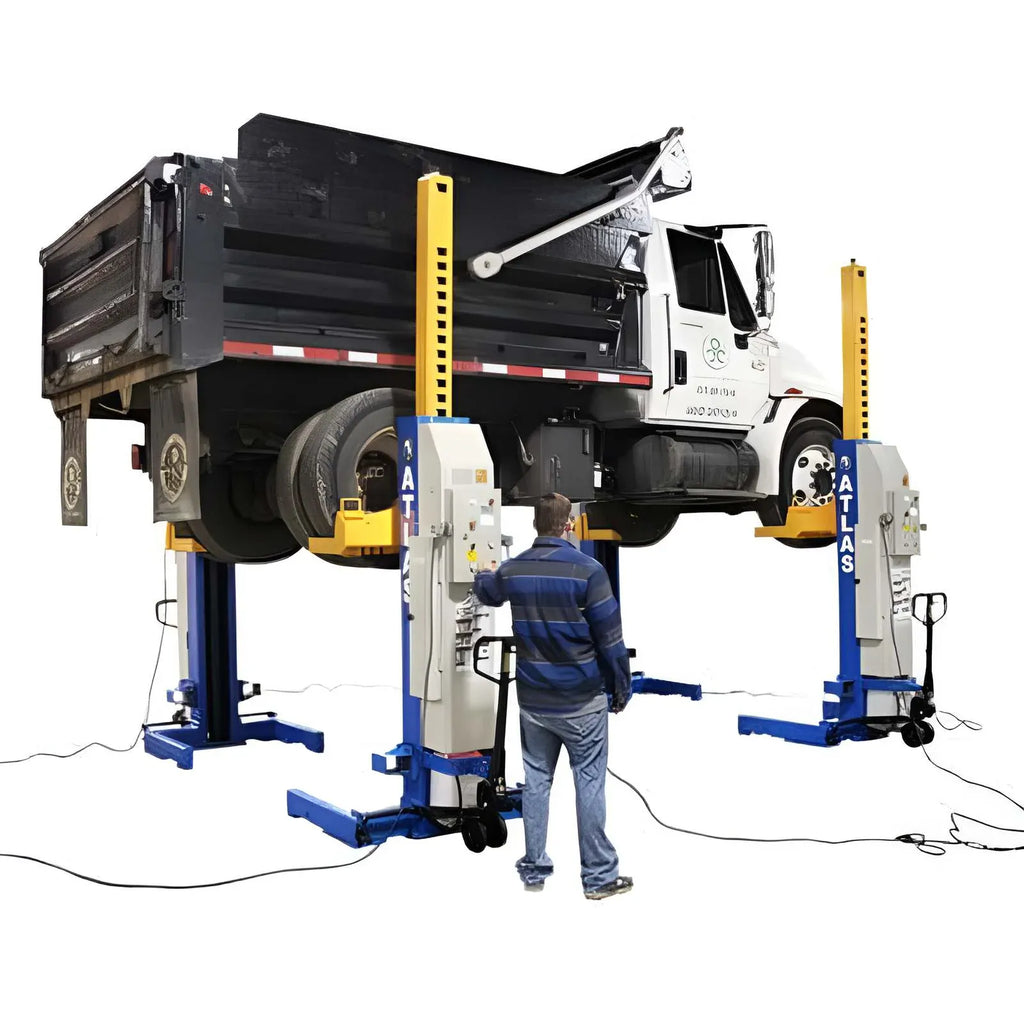 Atlas Maxima ML-4034BC ALI Certified Battery-Powered Mobile Column Lift, 4-Column 74,000 lb. Capacity