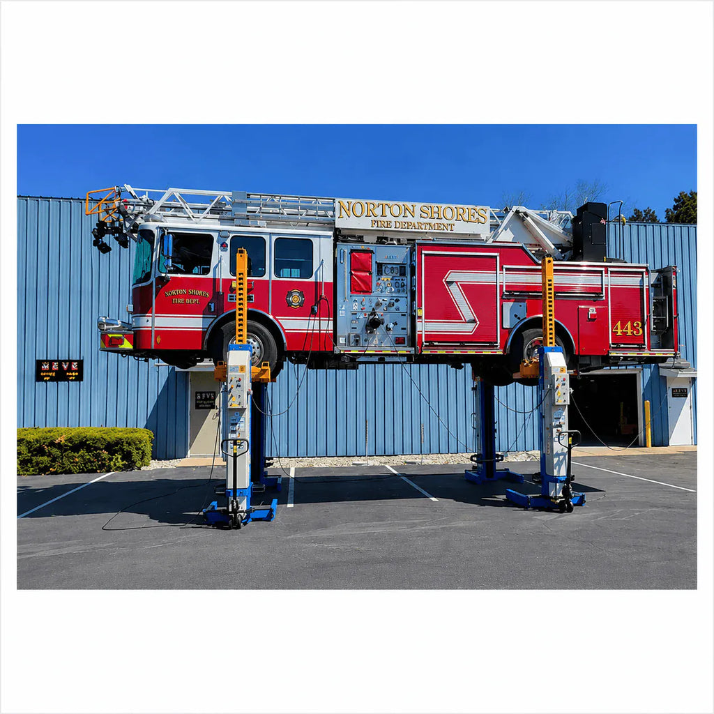 Atlas Maxima ML-4034BC ALI Certified Battery-Powered Mobile Column Lift, 4-Column 74,000 lb. Capacity