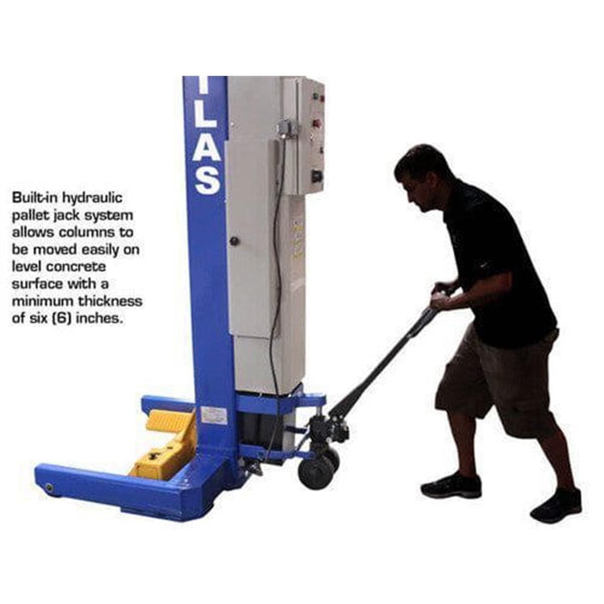 Atlas ML-6051BC Battery-Powered Mobile Column Lift System — 6-Pack, 111,000 lb Total Capacity, ALI Certified