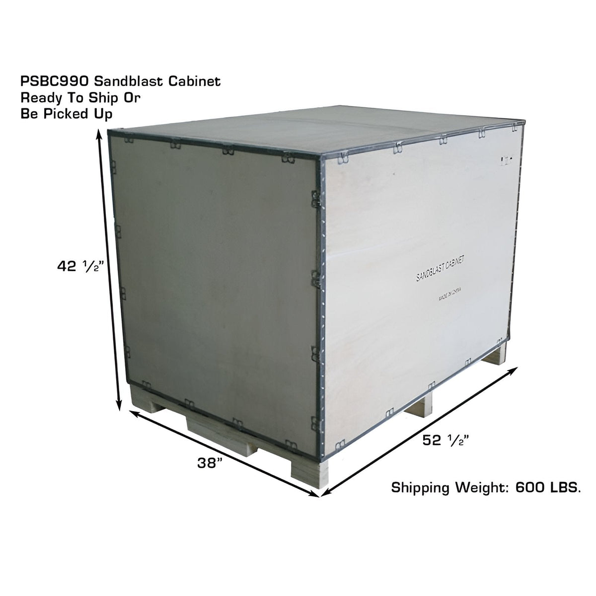 Atlas PSBC990 Pressurized Large Sandblast Cabinet w/ Vacuum