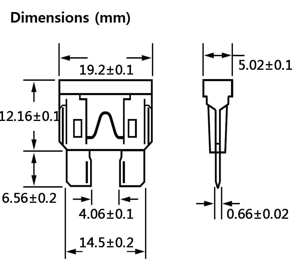 Exotronic 25A ATO/ATC Standard Automotive Blade Fuse