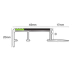 ATS - 10mm and 12.5mm Tredsafe Non Slip Slimline Stair Nosing