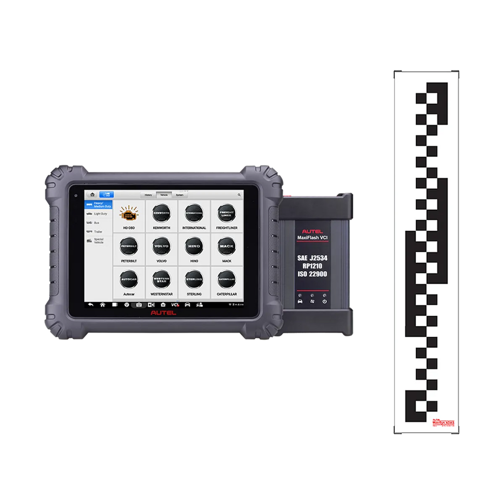 Autel CVAGLS CV ADAS Standard Glass Calibration Package — MS909CV Tablet + CV Pattern for Class 3-8 Commercial Vehicles