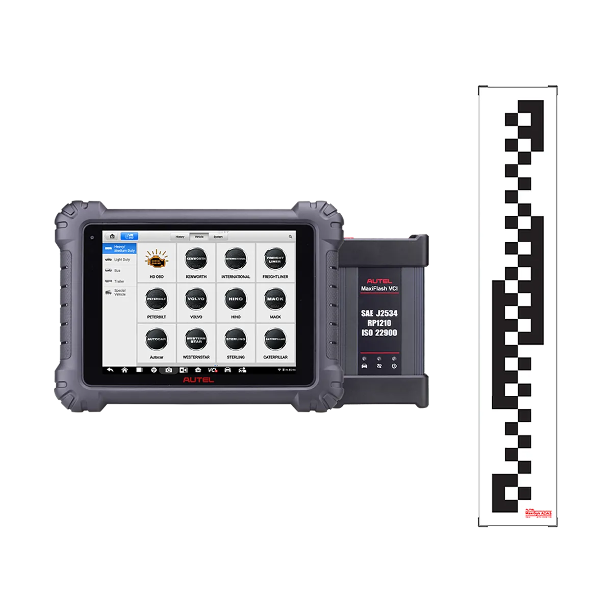 Autel CVAGLS CV ADAS Standard Glass Calibration Package — MS909CV Tablet + CV Pattern for Class 3-8 Commercial Vehicles