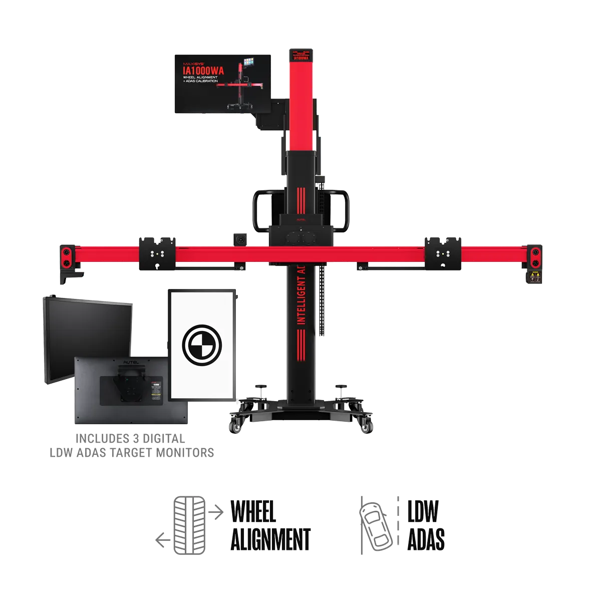 Autel IA1000DT Automated ADAS Calibration & Wheel Alignment System with Digital LDW Targets