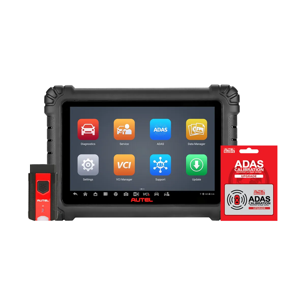 Autel MaxiSYS MS906 MAX ADAS Professional Diagnostic Tablet with ADAS Calibration Software and MaxiVCI V200