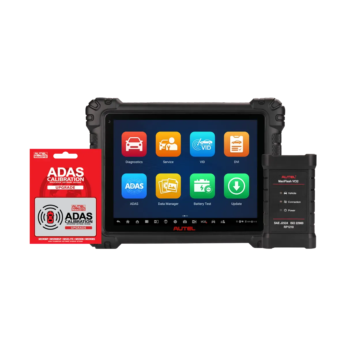 Autel MaxiSYS MS909 S2 Advanced Diagnostic Tablet with ADAS Calibration Software and MaxiFlash VCI2