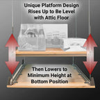 Auxx Lift 400 lb Motorized Attic Storage Lift — Wireless Remote, Self-Leveling Platform, Made in USA