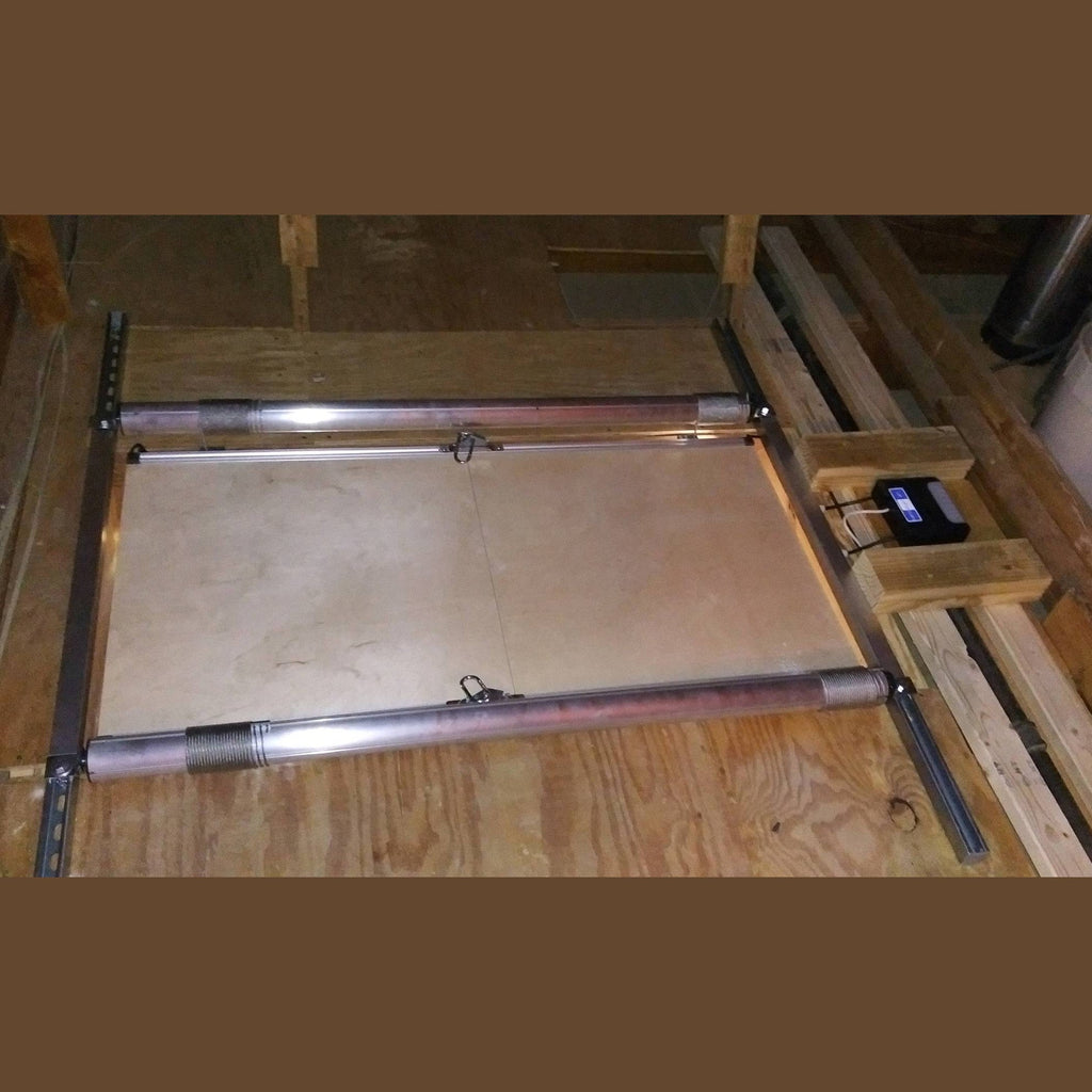Auxx Lift 400 lb Motorized Attic Storage Lift — Wireless Remote, Self-Leveling Platform, Made in USA