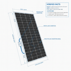 250W bi-facial monocrystalline solar panel with 60cm cable