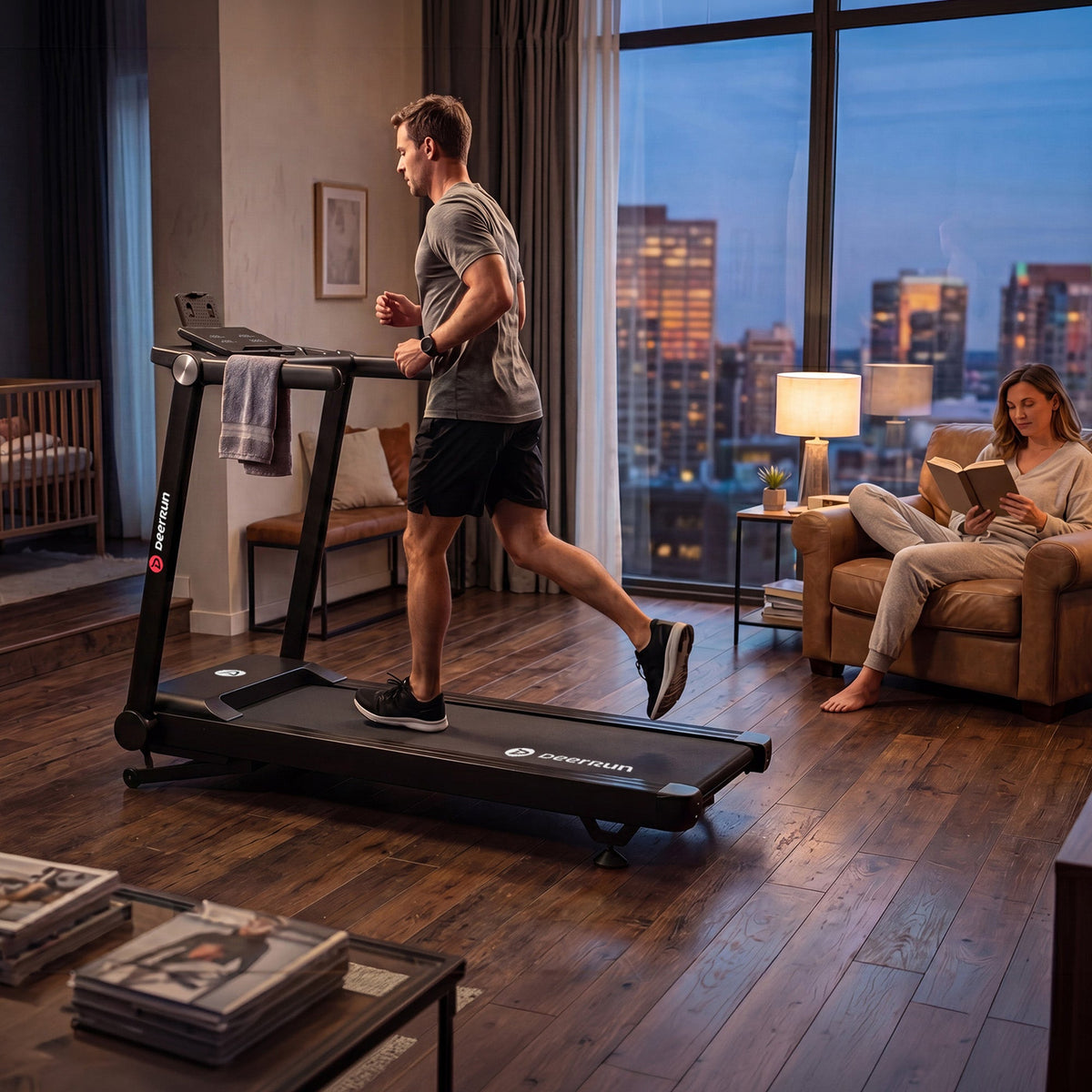 DeerRun Apex Rise 1 Challenge Training 25% Auto Incline Foldable Smart Treadmill