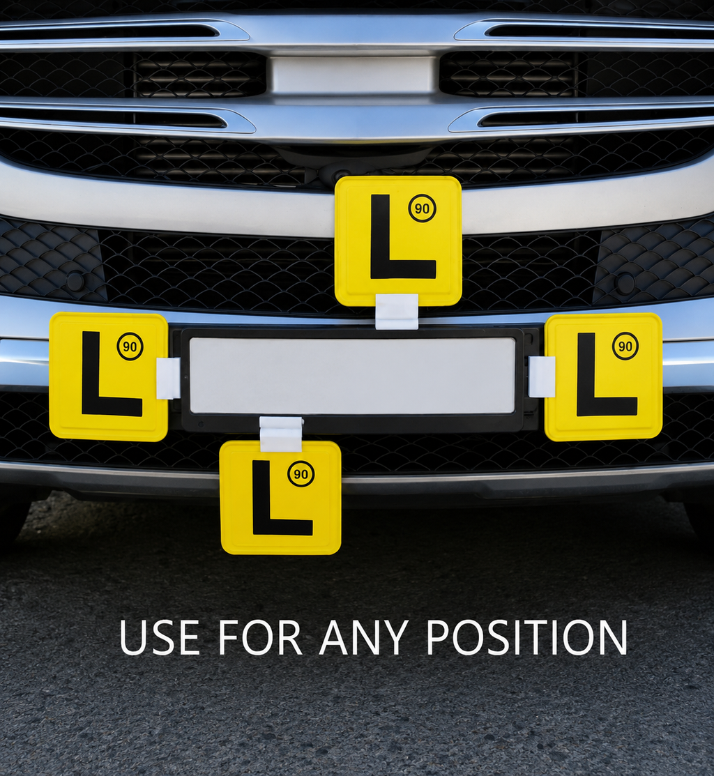 12x L Plates + 12x Clips Learner Driver Car Plates Reusable 14cm NSW AU