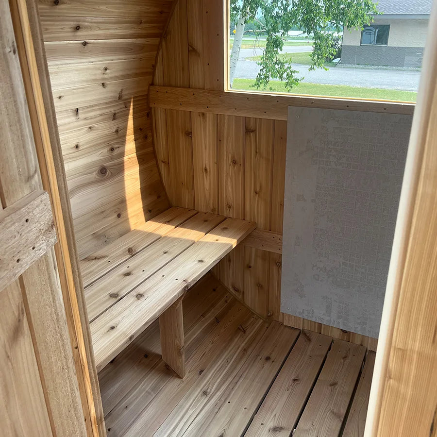 2 Person Cedar Barrel Sauna 6′ x 4′