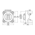 Blue Sea 350A Red e-Series 3 Position (OFF/1/2) Battery Selector Switch w/ AFD