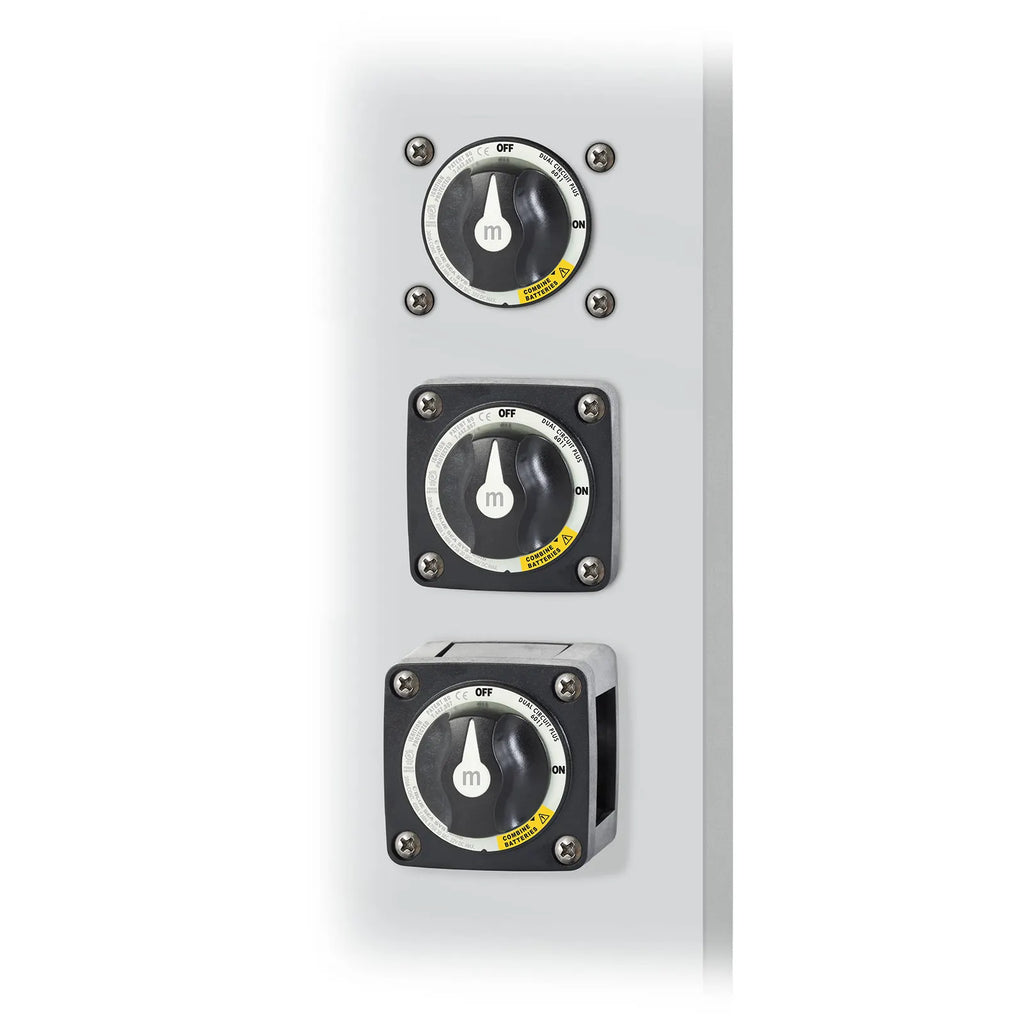 Blue Sea 300A Black Mini m-Series Dual Circuit+ Battery Switch