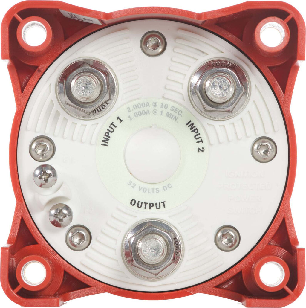 Blue Sea 350A Red e-Series 3 Position (OFF/1/2) Battery Selector Switch w/ AFD