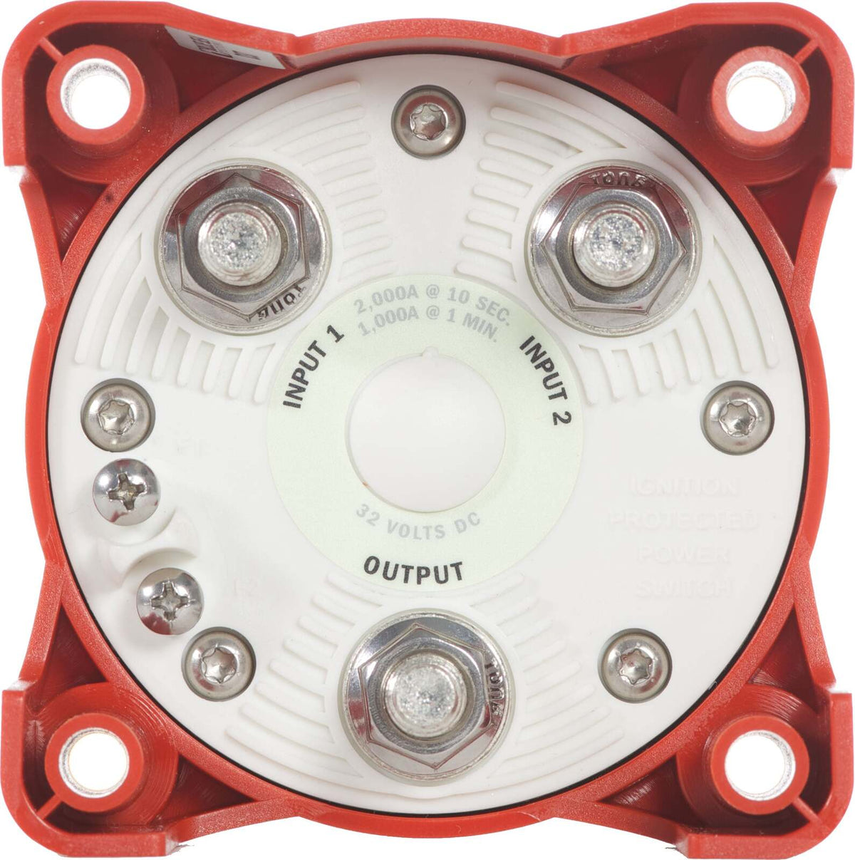Blue Sea 350A Red e-Series 3 Position (OFF/1/2) Battery Selector Switch w/ AFD