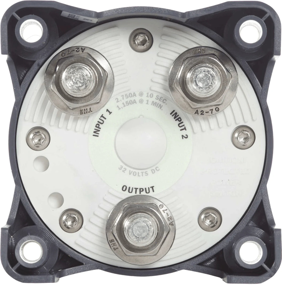 Blue Sea 500A HD-Series Heavy Duty 4 Position (OFF/1/2/1+2) Battery Selector Switch w/ AFD