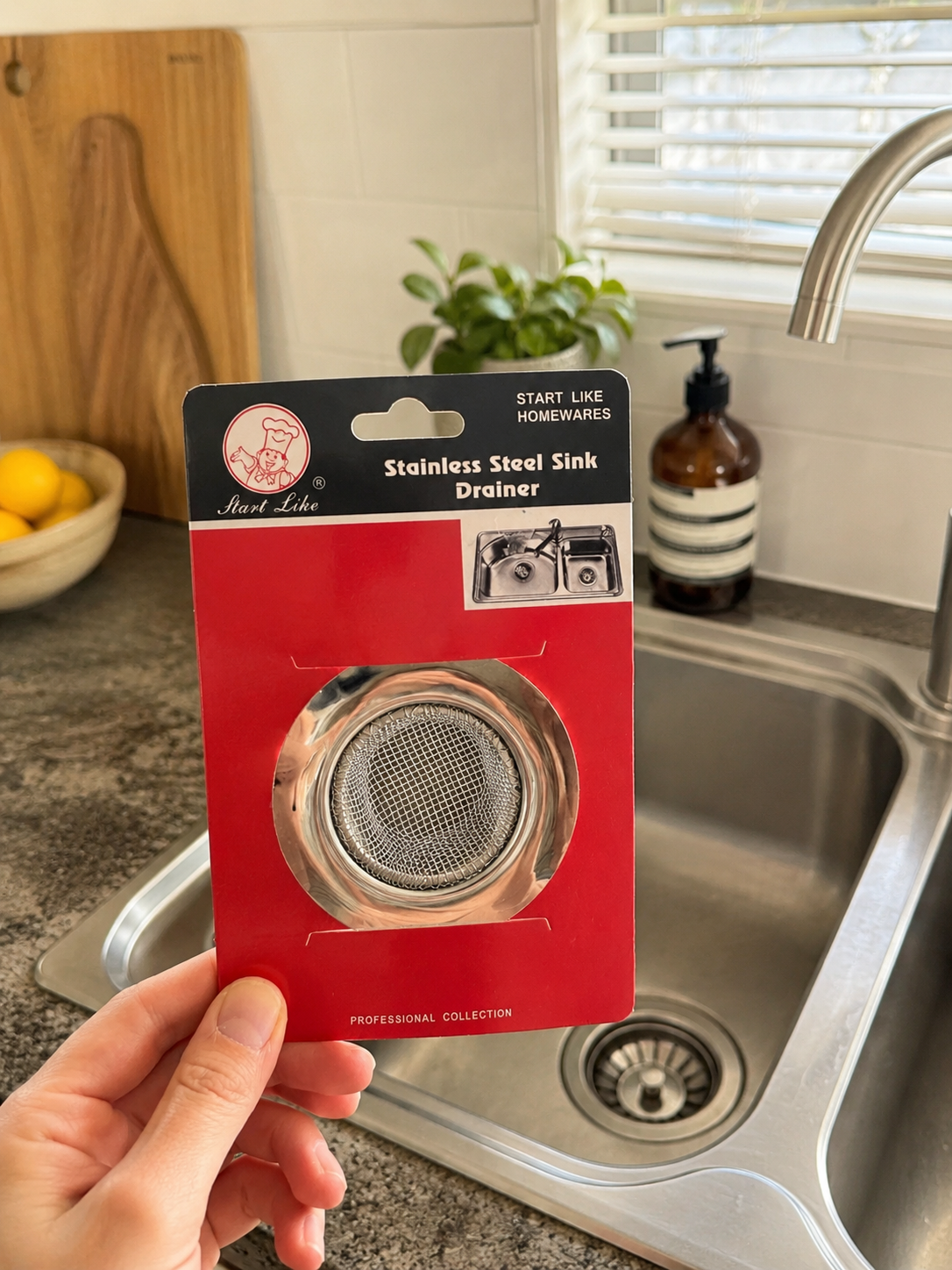 6x Stainless Steel Sink Strainer Drain Filter Kitchen Waste Plug Mesh Basket Catcher