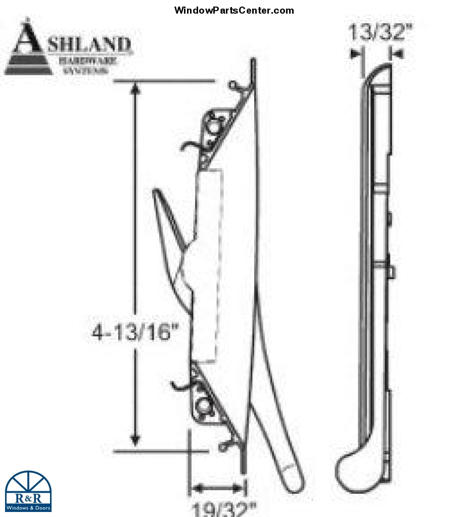 BB12005 -  Ashland Casement Window Lock Handle and Escutcheon Bezel - Biltbest