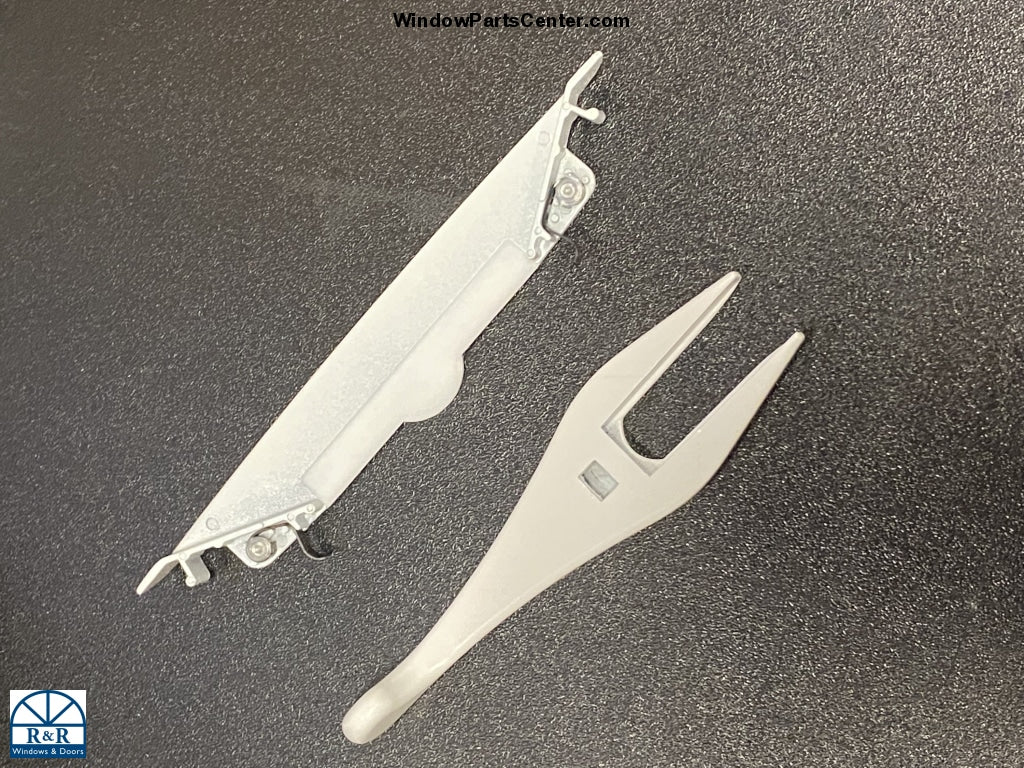 Bb12005 - Ashland Casement Window Lock Handle And Escutcheon Bezel Biltbest White