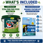 Tetra Pond Food Sticks 1200g + Nishikoi Feature Kit 16 Tablets Bundle