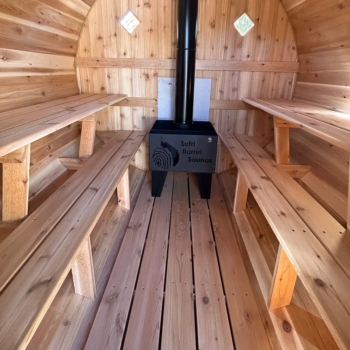 8 Person Cedar Barrel Sauna  | 7′ x 6′