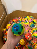 10 Pack Soft Foam Balls Assorted Random Designs Mixed Sizes Kids Party Favour Toys
