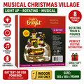 Light Up Musical Christmas Village Rotating Train Xmas Decoration Battery USB