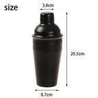 Bar Cocktail Shaker Matte Black Drinks Martini Spirits Maker Mixer Stainless Steel