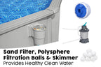 10ft x 48in Round Hydrium Steel Above Ground Pool Set