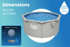 10ft x 48in Round Hydrium Steel Above Ground Pool Set