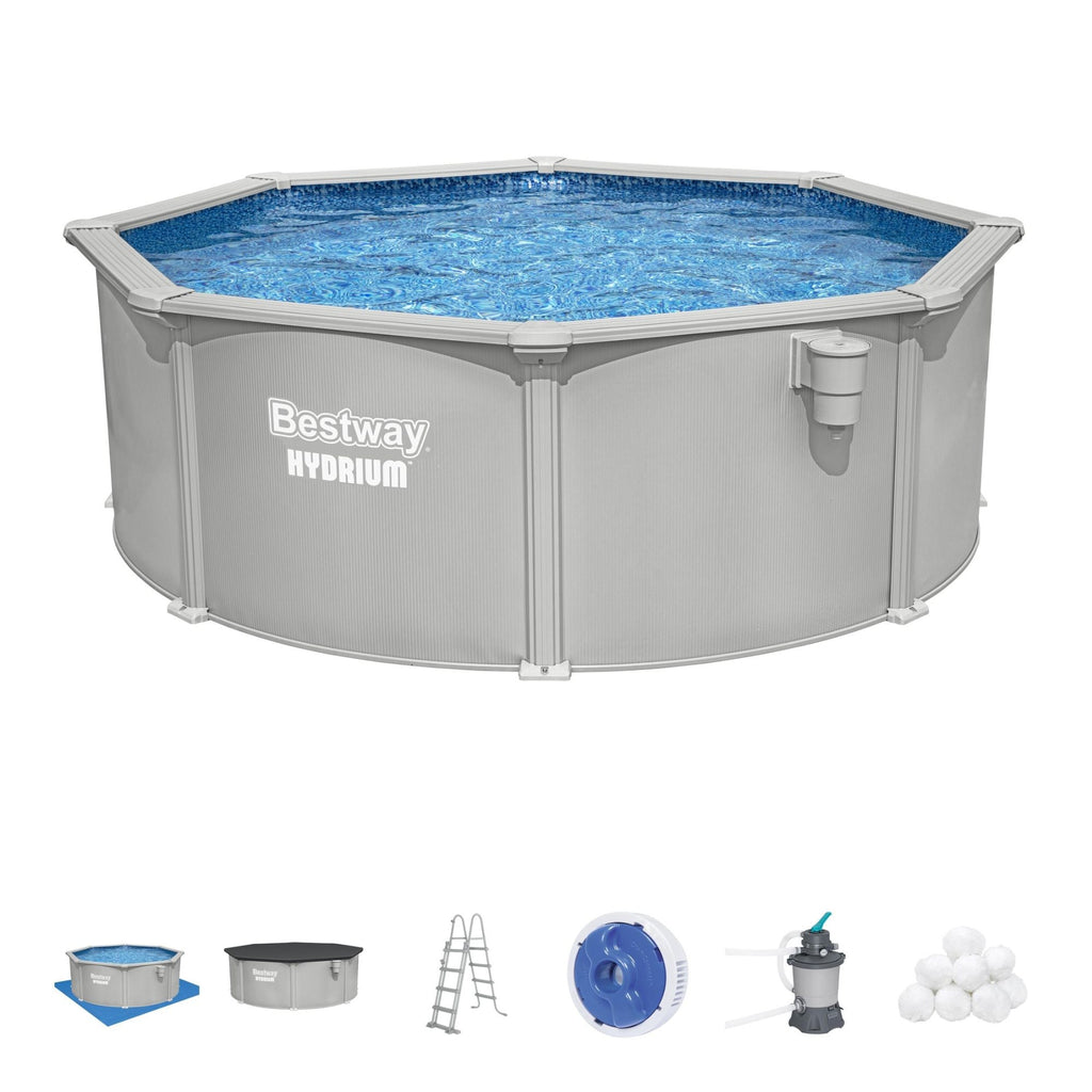 12ft x 48in Round Hydrium Steel Above Ground Pool Set