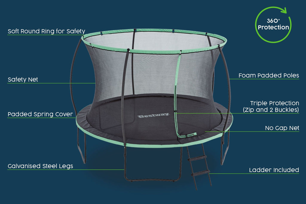 Xtreme Air 12ft Trampoline, Ladder & Enclosure