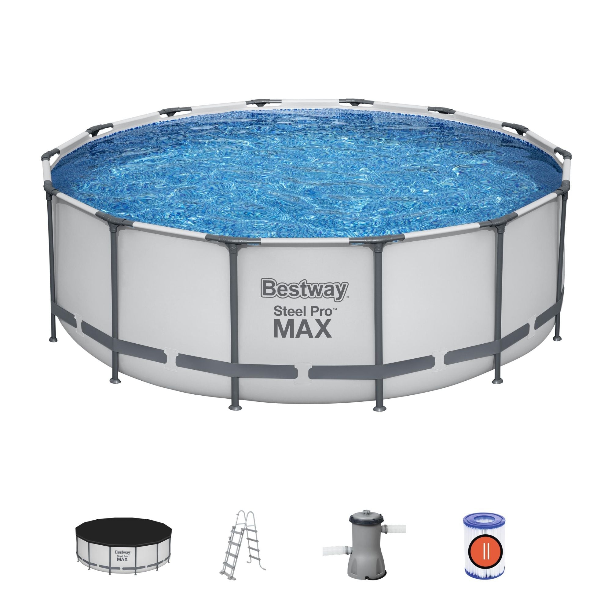 14ft x 48in Round Steel Pro Max Above Ground Pool Set - Outlet
