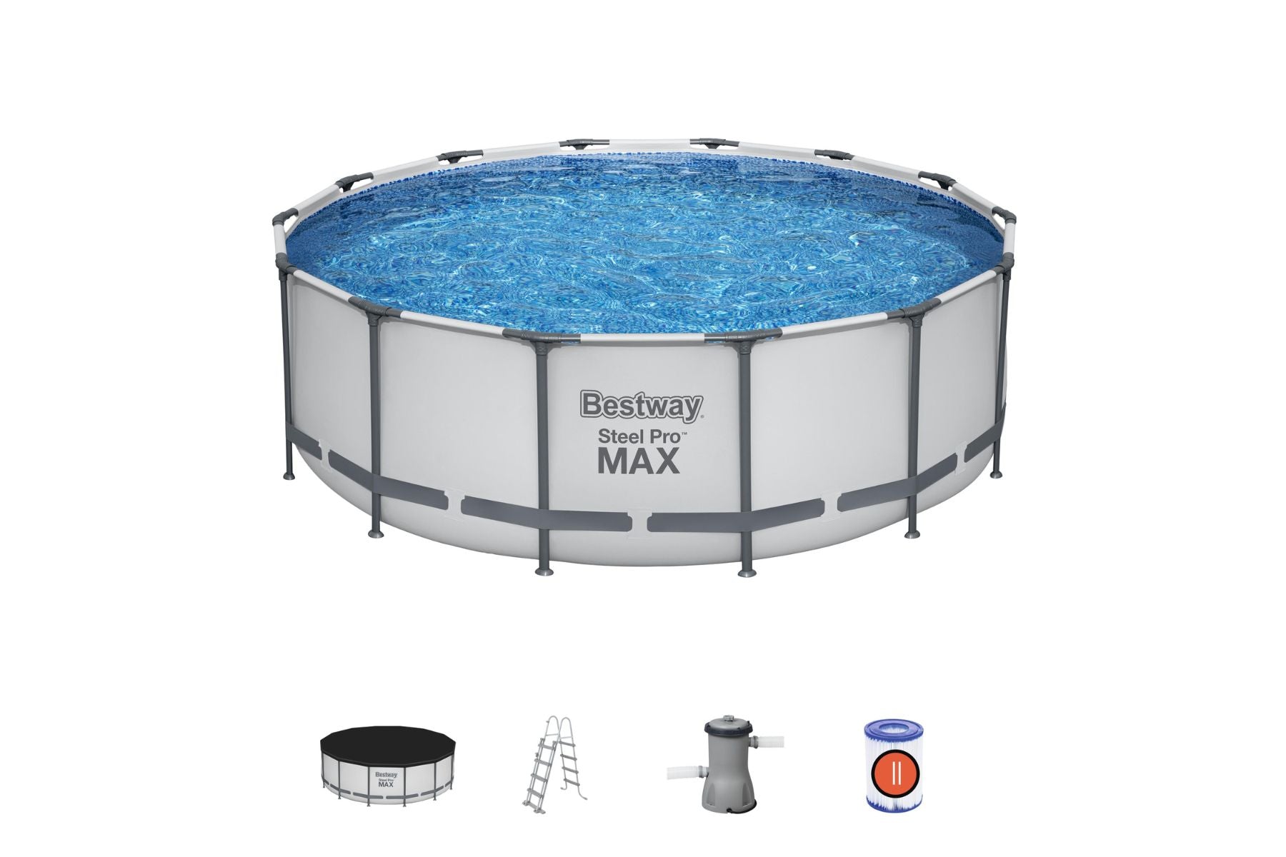 14ft x 48in Round Steel Pro Max Above Ground Pool Set - Outlet