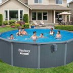 16ft x 52in Round Hydrium Steel Above Ground Pool Set