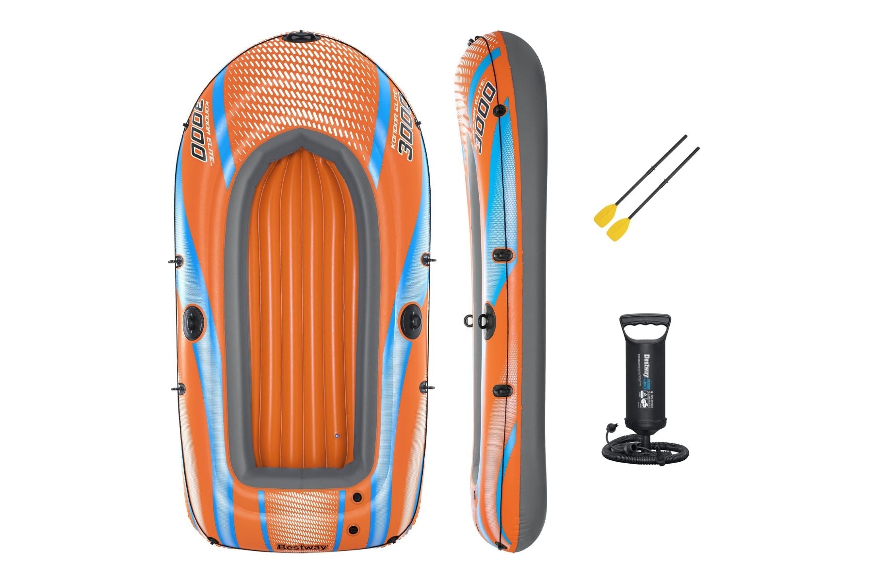 3 Person Inflatable Boat Set Kondor Elite 3000