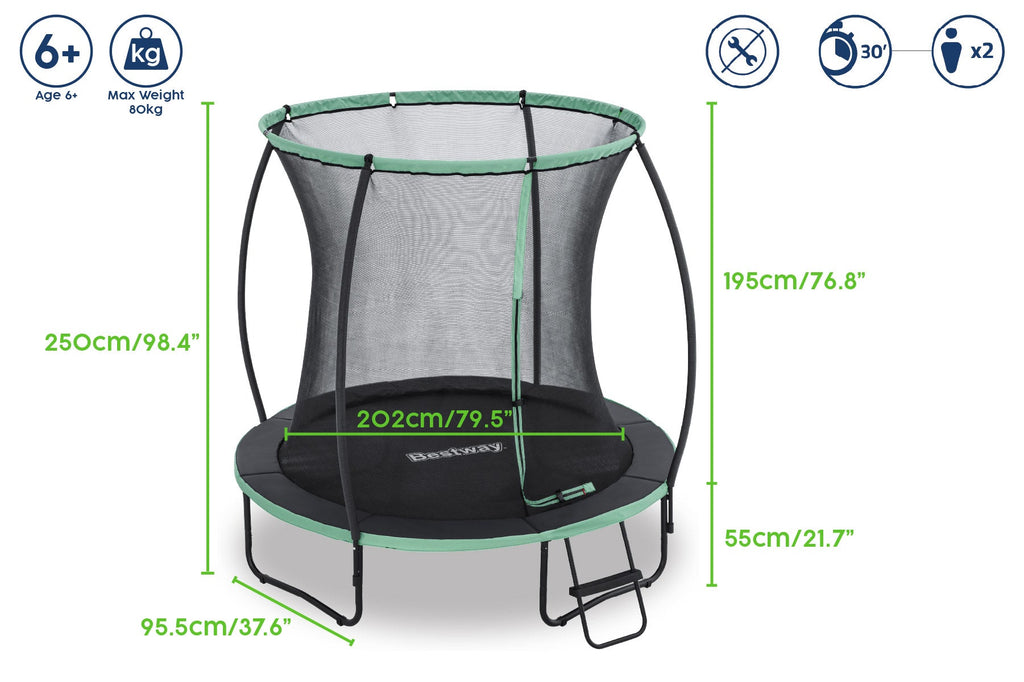 Xtreme Air 8ft Trampoline, Ladder & Enclosure