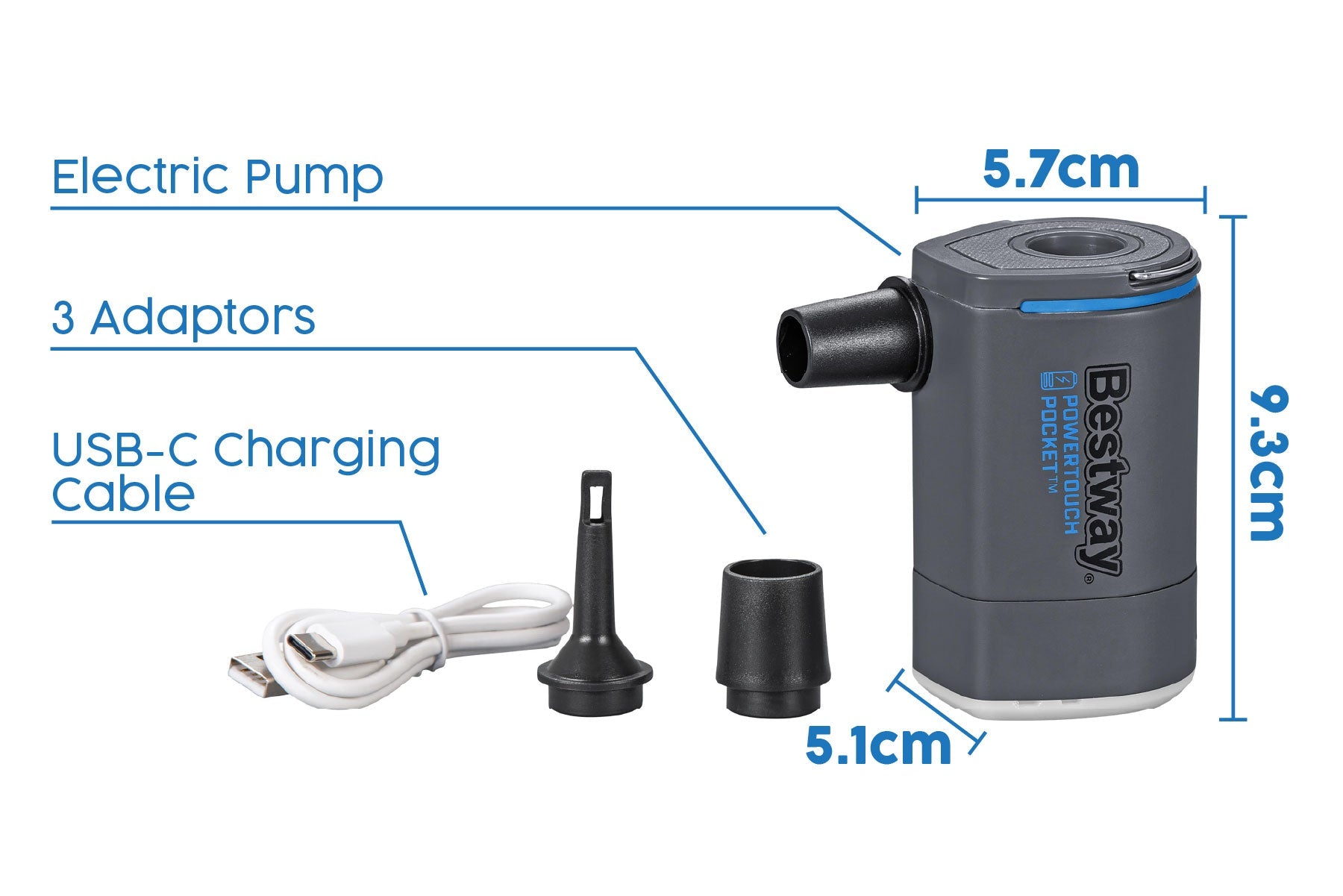 PowerTouch Rechargeable Mini Electric Air Pump